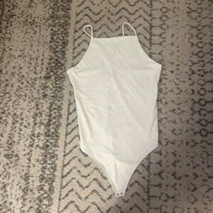 A&F Gold Detailed White High Neck Bodysuit - XL - Never worn